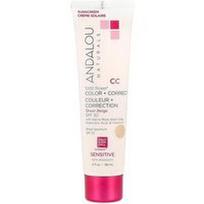 Andalou Naturals, 1000 rožių®, spalva + korekcija, jautri, SPF 30, skaidri smėlio spalvos, 2 fl oz (58 ml)