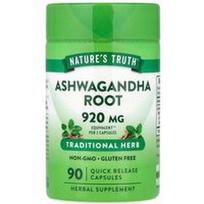 Nature's Truth, Ashwagandha šaknis, 90 greito atpalaidavimo kapsulių (460 mg vienoje kapsulėje)