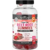 BioSchwartz, Burokėlių šaknų guminukai, be cukraus, padeda palaikyti energiją ir ištvermę, 120 guminukų (250 mg viename guminuke)