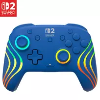 Belaidis ir laidinis žaidimų pultas Turtle Beach Afterglow Wave Blue, skirtas Nintendo Switch 2 – Bluetooth/USB-C, RGB, įmontuota 20 h baterija, 3 m laidas