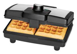 Clatronic Waffle Maker WA 3606 (black/stainless steel, 800 watts)