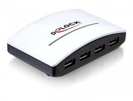 Delock USB Hub 4-Port USB3.0, white, with NT external
