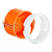 KAISER ELEKTRO 9075-01 74mm x 74mm x 50mm Įmontuojama jungiamoji dėžutė tuščiavidurėms sienoms/gipso kartono plokštėms, halogenų neturinti, IP20