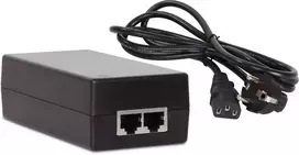 GETFORT GF-48D1000 48W pasyvus PoE injektorius, 100-240V AC į 48V DC, 10/100Mbps, 2x RJ45, suderinamas su IEEE 802.3af/at
