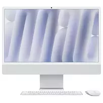 Apple iMac 24 colių sidabrinis M4 8 branduolių CPU 8 branduolių GPU 16GB 512GB SSD vokiška klaviatūra