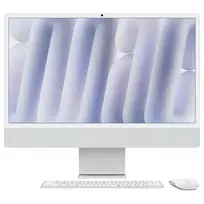 Apple iMac 24 colų sidabrinis M4 8 branduolių CPU 8 branduolių GPU 16GB RAM 512GB SSD vokiška klaviatūra su 1Gb Ethernet