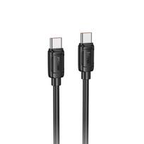 USB kabelis Hoco X115 240W USB-C to USB-C 1.0m juodas