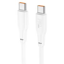 USB kabelis Hoco X93 100W USB-C to USB-C 1.0m baltas