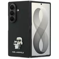 Karl Lagerfeld Saffiano Karl & Choupette Pin dėklas, skirtas Samsung Galaxy Z Fold 8 Ultra - juodas