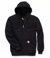 Carhartt Midweight užtrauktuku gobtuvu megztinis juodas