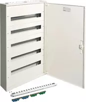 Hager FW524WT 5 eilių 120 modulių įleidžiamas skirstomasis skydas su PE/N gnybtais, IP30, baltas