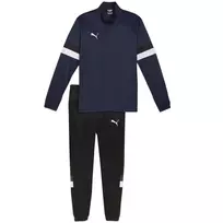 PUMA vyriškas Team Rise treniruočių kostiumas, tamsiai mėlynas/juodas, XL dydis