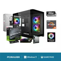 PCBuilder Ryzen 5 7600 SPECIALIST Windows 11 žaidimų kompiuteris - AMD Ryzen 5 7600, GeForce RTX 4060, 16GB DDR5, 1TB NVMe SSD, Wi-Fi 6, juodos spalvos