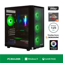 PCBuilder Ryzen 5 5600GT DEFENDER Windows 11 žaidimų kompiuteris - AMD Ryzen 5 5600GT, GeForce RTX 4060 8GB, 16GB DDR4, 1TB NVMe SSD, Wi-Fi 6, juodas