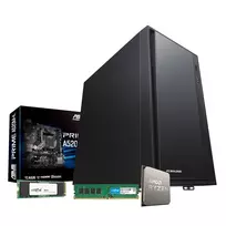 PCBuilder AMD Ryzen 5 3400G HOME MASTER Windows 11 stalinis kompiuteris - 16GB DDR4, 500GB NVMe SSD, AMD Radeon Vega 11, Mid-Tower