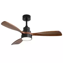 Extralink Walnut Dark 48 Smart WiFi lubų ventiliatorius, tamsaus riešuto spalvos, 122 cm, valdymas programėle