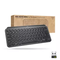Logitech MX Keys Mini for Business - belaidė kompaktiška apšviesta klaviatūra, grafito spalvos, US Intl