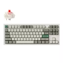 Keychron Q3 Max 80% pilnai surinkta klaviatūra su reguliavimo rankenėle, Red Switch, Hot-Swap Gateron Jupiter RGB belaidė klaviatūra - Shell White