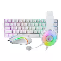 REDRAGON 3-in-1 laidinis žaidimų rinkinys - klaviatūra, pelė, ausinės - balta