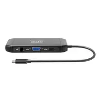 PORT USB-C Docking Station 11-in-1 Hub su 4K HDMI, VGA, Gigabit Ethernet, 100W PD, USB 3.1, SD/MicroSD, Audio - juoda