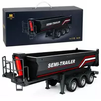 HUINA 32332 RC metalinis savivartis puspriekabė 1:18 mastelio juoda
