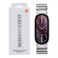 Xiaomi Smart Band 10 asimetrinis metalinis dirželis – sidabrinis