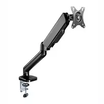 WINX RISE Pro Full Motion monitorio laikiklis - vienam 17-32 colių ekranui, dujinė spyruoklė, VESA 75/100, C-Clamp ir Grommet, juodas