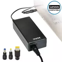 Port Connect 65W nešiojamojo kompiuterio AC adapteris, skirtas Lenovo - Slim Tip, juodos spalvos