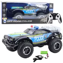 LEAN TOYS RC visureigis policijos automobilis 1:8 juodas