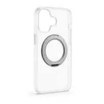 Evelatus Apple iPhone 17 hibridinis dėklas su MagSafe PC+TPU 360 metaliniu stoveliu, permatomas