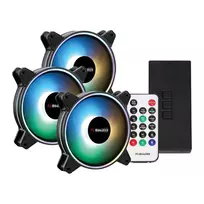 PCBuilder Tempest Chill ventiliatorių rinkinys 3x120mm Dual Glow ARGB su valdikliu ir RF nuotolinio valdymo pulteliu
