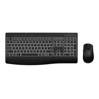 WINX DO Business belaidė klaviatūra ir pelė su apšvietimu - pilno dydžio, įkraunama, tyli, USB-C, juoda