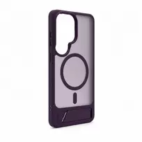 Evelatus Samsung Galaxy S26 Ultra guminis MagSafe dėklas su kojelės stoveliu - violetinė