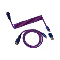 Keychron Premium Coiled Aviator USB laidas Type-C + USB-A adapteris, atjungiama aviator jungtis, 108 cm
