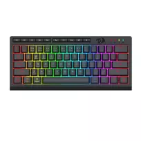 Redragon SHIVA K522 PRO RGB belaidė žaidimų klaviatūra - trijų režimų TKL mechaninė, karštai keičiami raudoni jungikliai, juoda