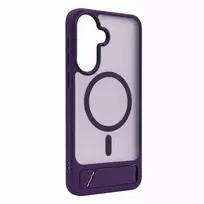 Evelatus Rubber Coated MagSafe dėklas su stoveliu, skirtas Samsung Galaxy A37 / A36 - violetinė