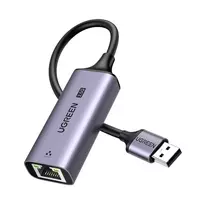 UGREEN USB-A 3.2 Gen 1 į 2,5G Ethernet adapteris, 2,5Gbps RJ45 LAN, aliuminis, Space Gray, Plug & Play, Realtek RTL8156B, 10 cm laidas
