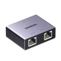 UGREEN 1 į 2 Gigabit Ethernet skirstytuvas, 1000Mbps LAN tinklo adapteris, RJ45 vyriškas į 2 moteriškus, pasyvus, juodas