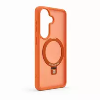 Evelatus Samsung Galaxy S26 Shield dėklas su MagSafe ir stovu, matinis oranžinis