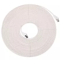 EXTRALINK LAN Patch Cord Cat.8 U/FTP 15m 40G plokščias ekranuotas vytos poros laidas, vario laidininkai, baltas
