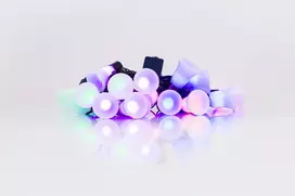 LED girlianda su varpeliais, 20 šiltų baltų LED, 2,5 m, baterijomis, auksinė