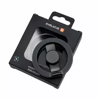 Evelatus magnetinis telefono metalinis žiedas-laikiklis juodas