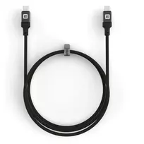 Evelatus Coiled USB-C į USB-C laidas 1,2 m 60W PD pintas juodas