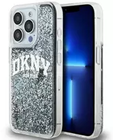 DKNY Apple iPhone 15 Pro 6,1 colio kietas dėklas Liquid Glitter Big Logo juodas