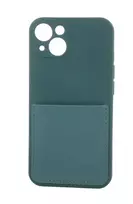 iLike Samsung Card Cover dėklas, skirtas Samsung Galaxy A13 4G, žalios miško spalvos