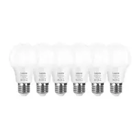 LEPRO 100089-WW-EU-6 LED lemputė, E27, A60, 8,5W (atitinka 60W), 806 lm, 2700K šilta balta, 180° spindulio kampas, 6 vnt. pakuotė