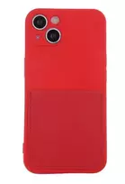 iLike Card Cover dėklas su kortele, skirtas Samsung Galaxy A13 4G, raudonas