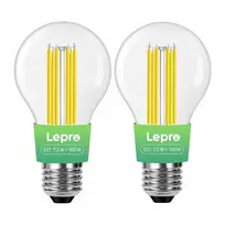 LEPRO 100094-WW-EU-2 E27 kaitrinių LED lemputė, 7,2W (atitinka 100W), 1521 lm, 2700K šiltai balta, energijos klasė A, 2 vnt.