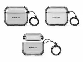 Evelatus Apple AirPods 4 TPU apsauginis dėklas permatomas juodas