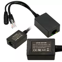 Extralink PoE inverteris 1 prievadas, įėjimas 1x 1000Mb/s RJ45/Jack 10-30V, išėjimas 48V